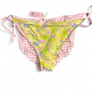 Wild Fable Pink and Yellow Bikini with Adjustable Ties